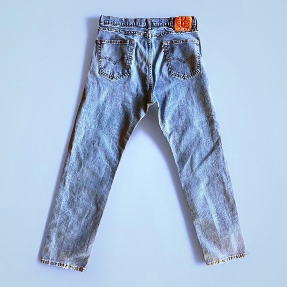 Levi's Other - Levis 505 Jeans Mens 34x32 Light Wash Blue Denim Straight Leg Zip Fly Classic